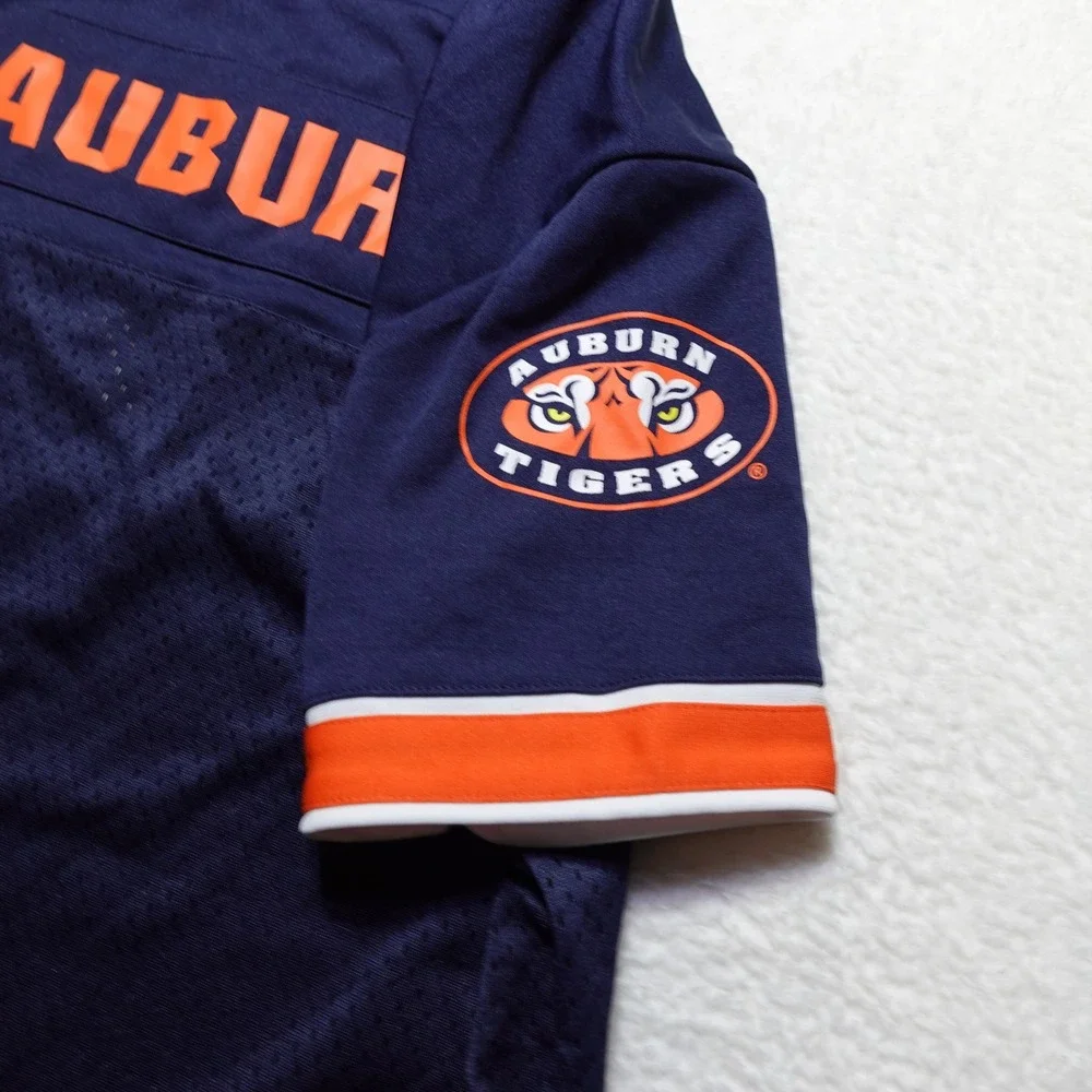 Colosseum Auburn Tigers Football Jersey Youth Large Navy Blue Orange COJF40844